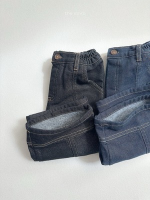 【予約/特典】mini robe / Non-fade panel denim pants