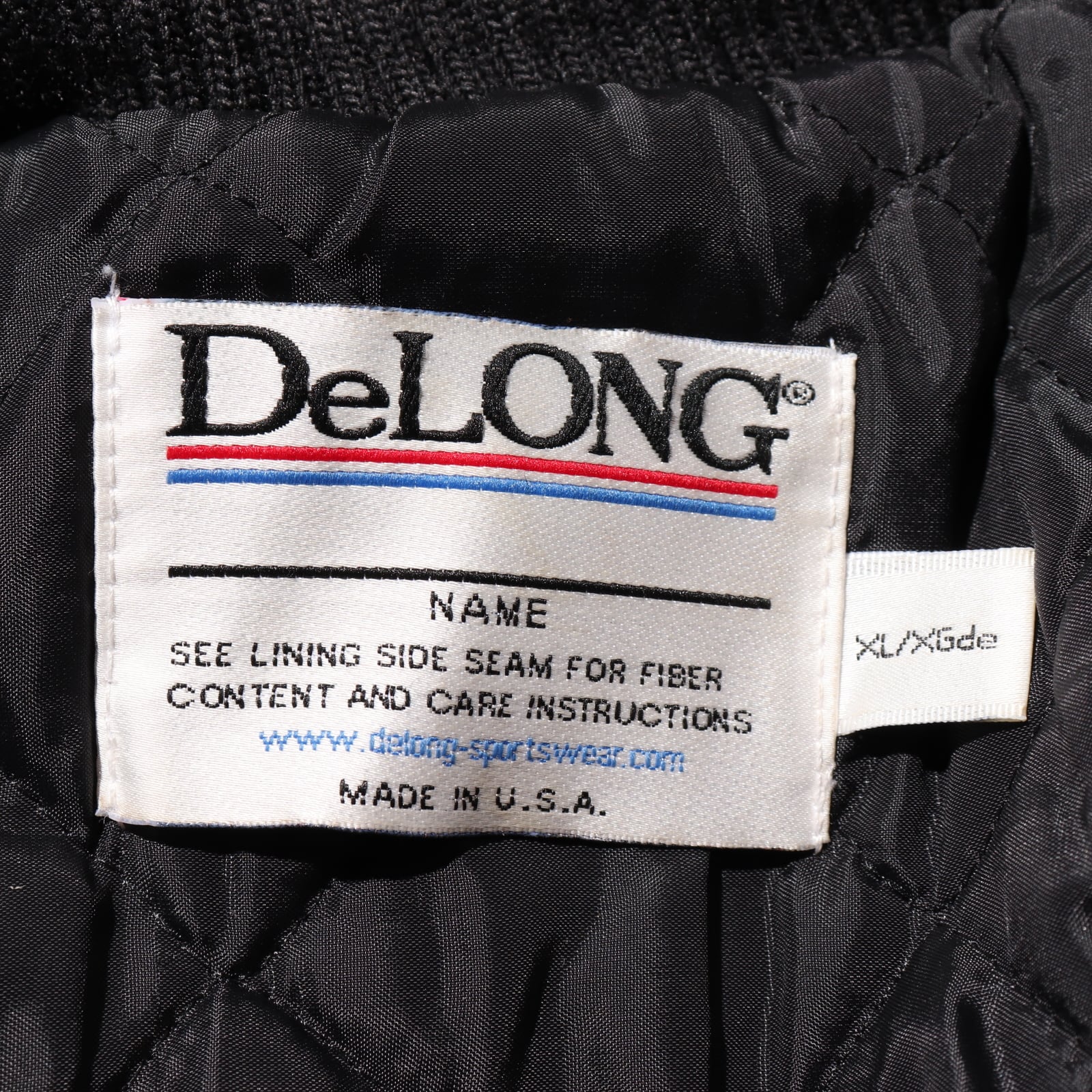 美品 XL USA 80s 90s DeLONG カウレザー ウール スタジャン デロング