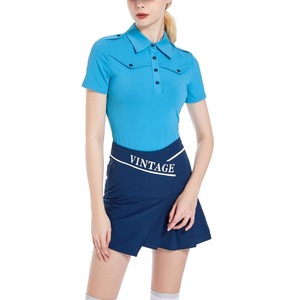 スカイブルー×ブルー　半袖Tシャツ　スカート　セットアップ