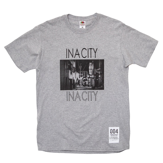 【INACITY APPAREL】伊那まちPHOTOTシャツ　NAKAMIZODORI　ヘザーグレー