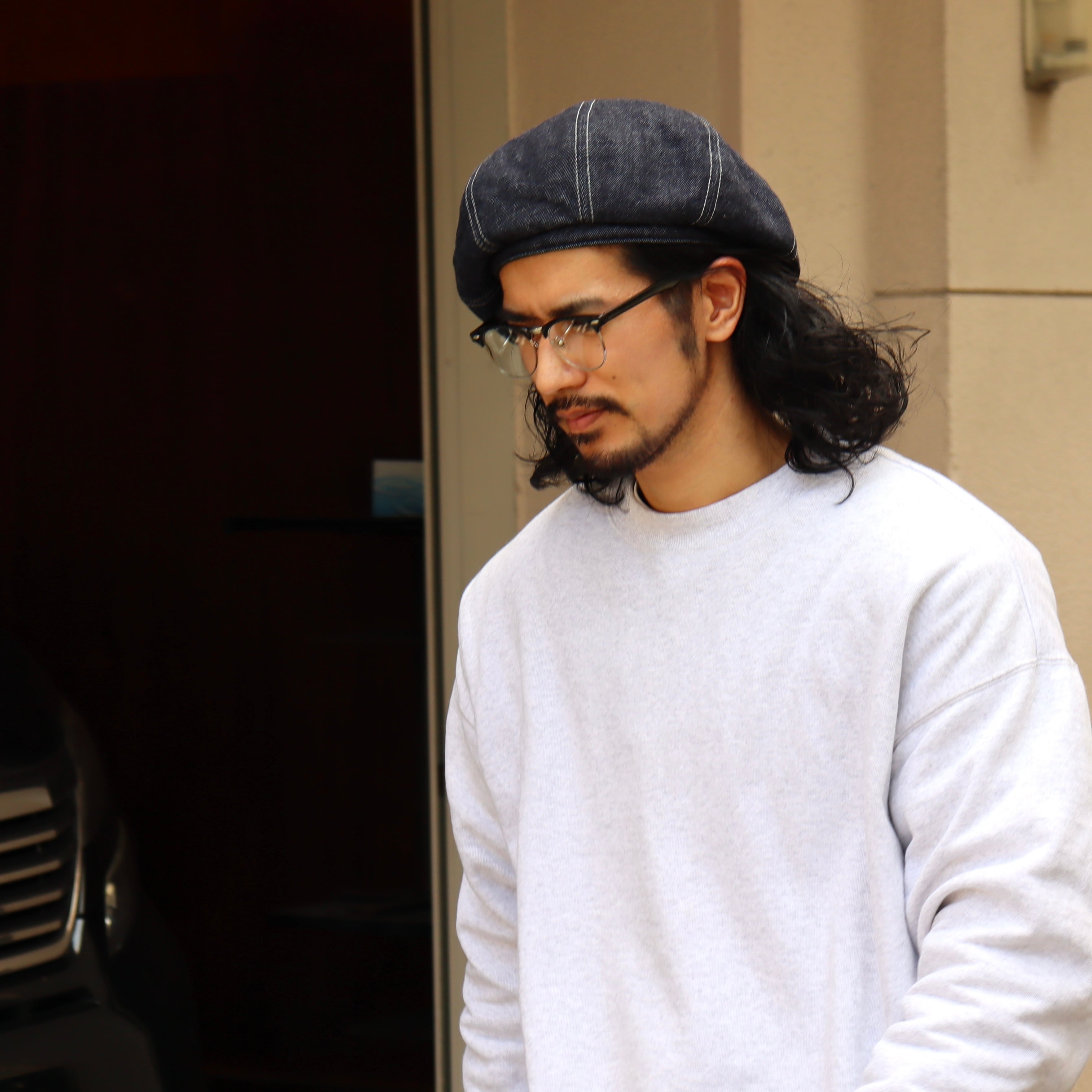 HIGHER SELVEDGE DENIM WIDE BERET | MYHAT (マイハット) 帽子屋