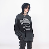 VINTAGE ストリート スプレーペイント ロングTシャツ T266