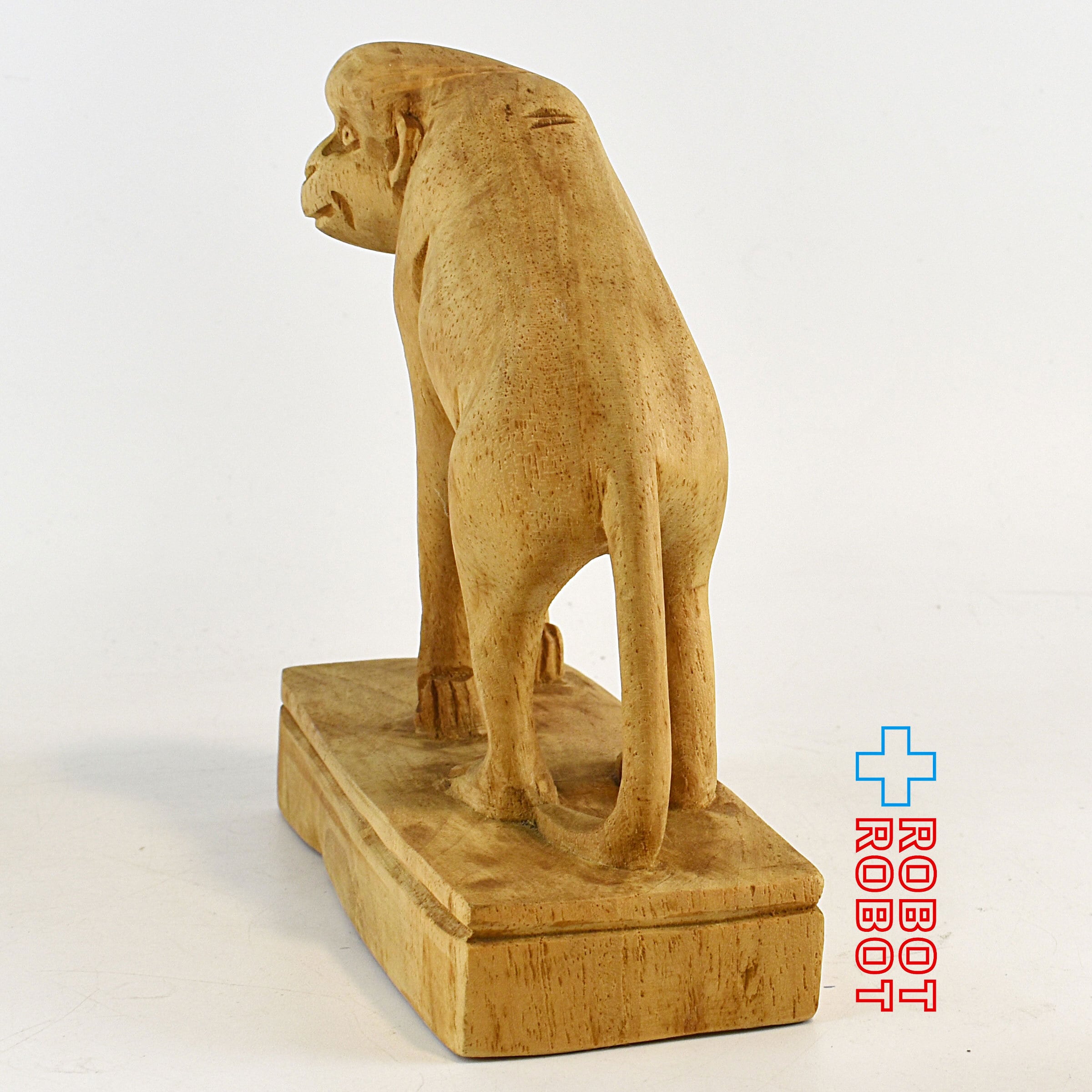 お猿 木製 木彫り 手彫り 置物 フィギュア | ROBOTROBOT