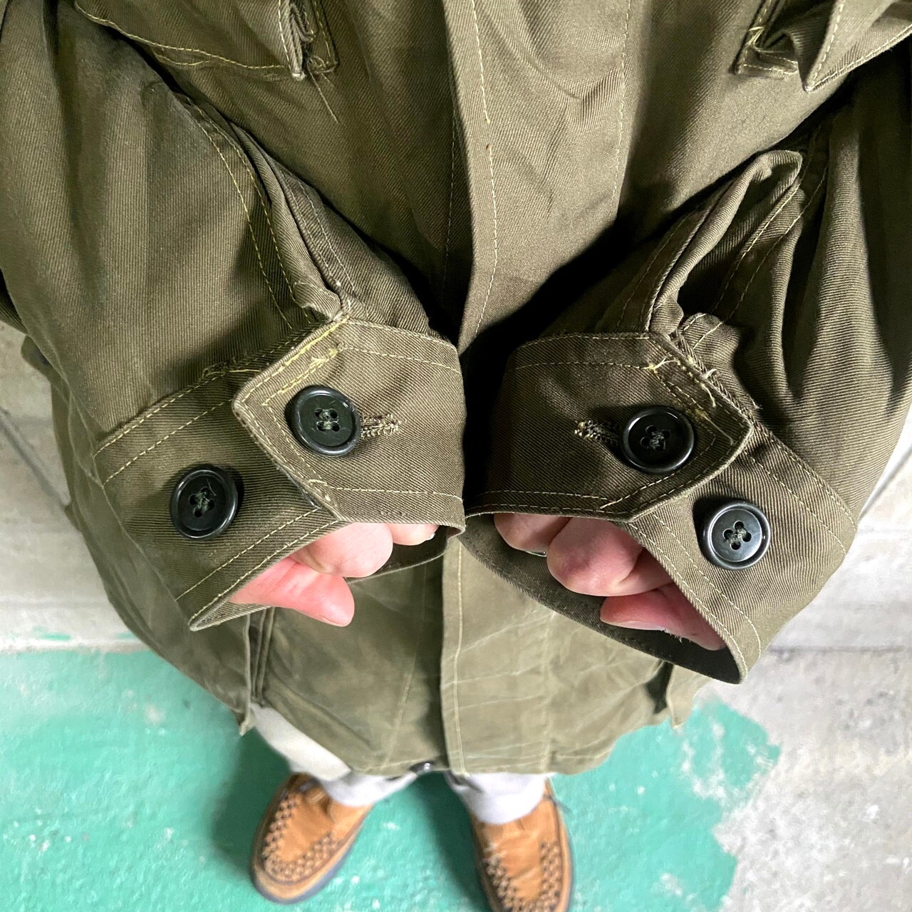 80年代 イタリア軍 コンバットジャケット カーキ メンズXL相当 古着 
