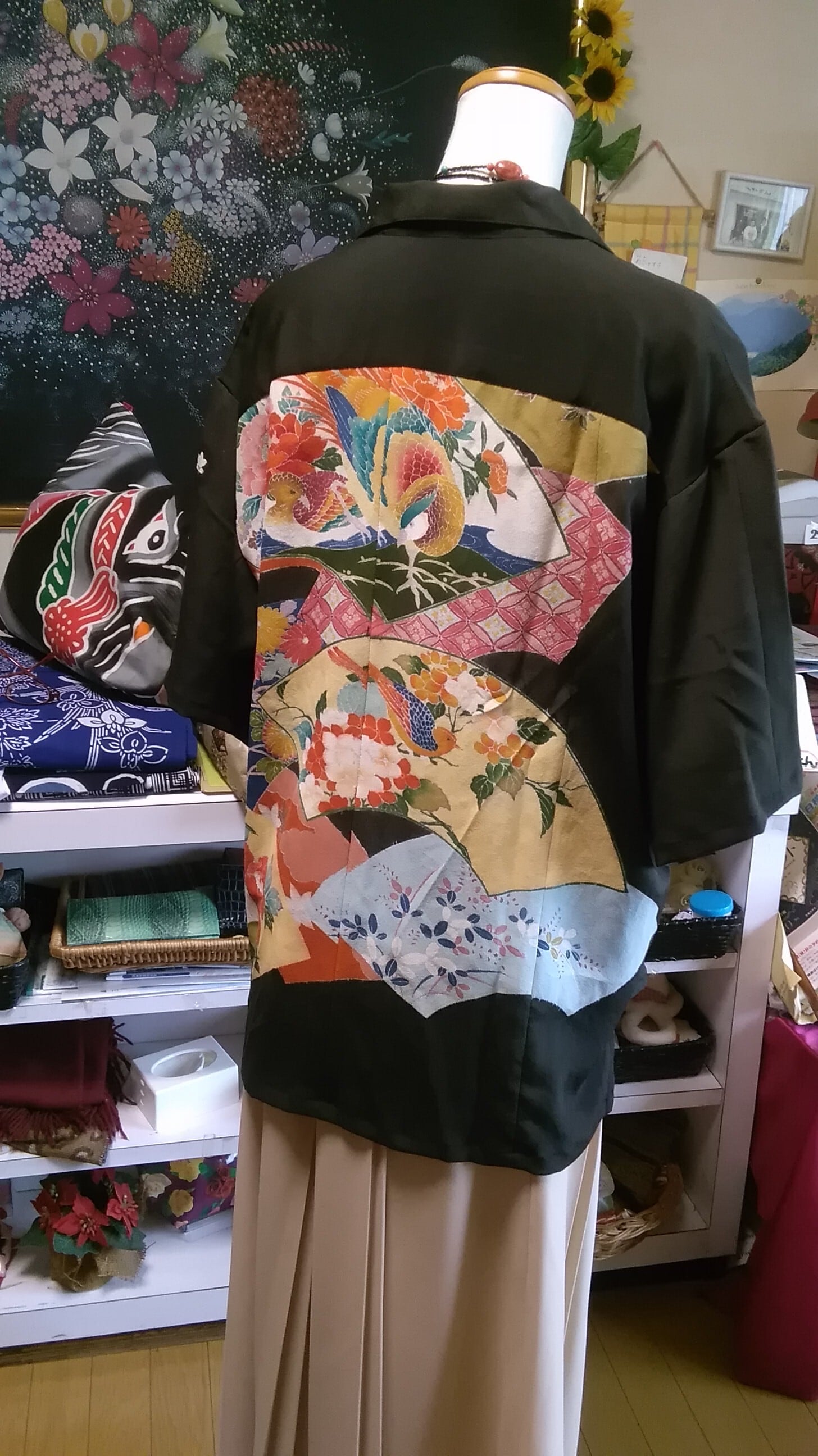 黒留袖からリメイクアロハシャツ | 着物リメイク 