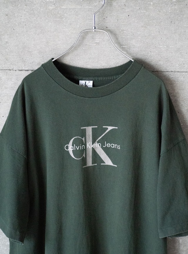 "Calvin Klein Jeans" 1990s MADE IN U.S.A. logo tee