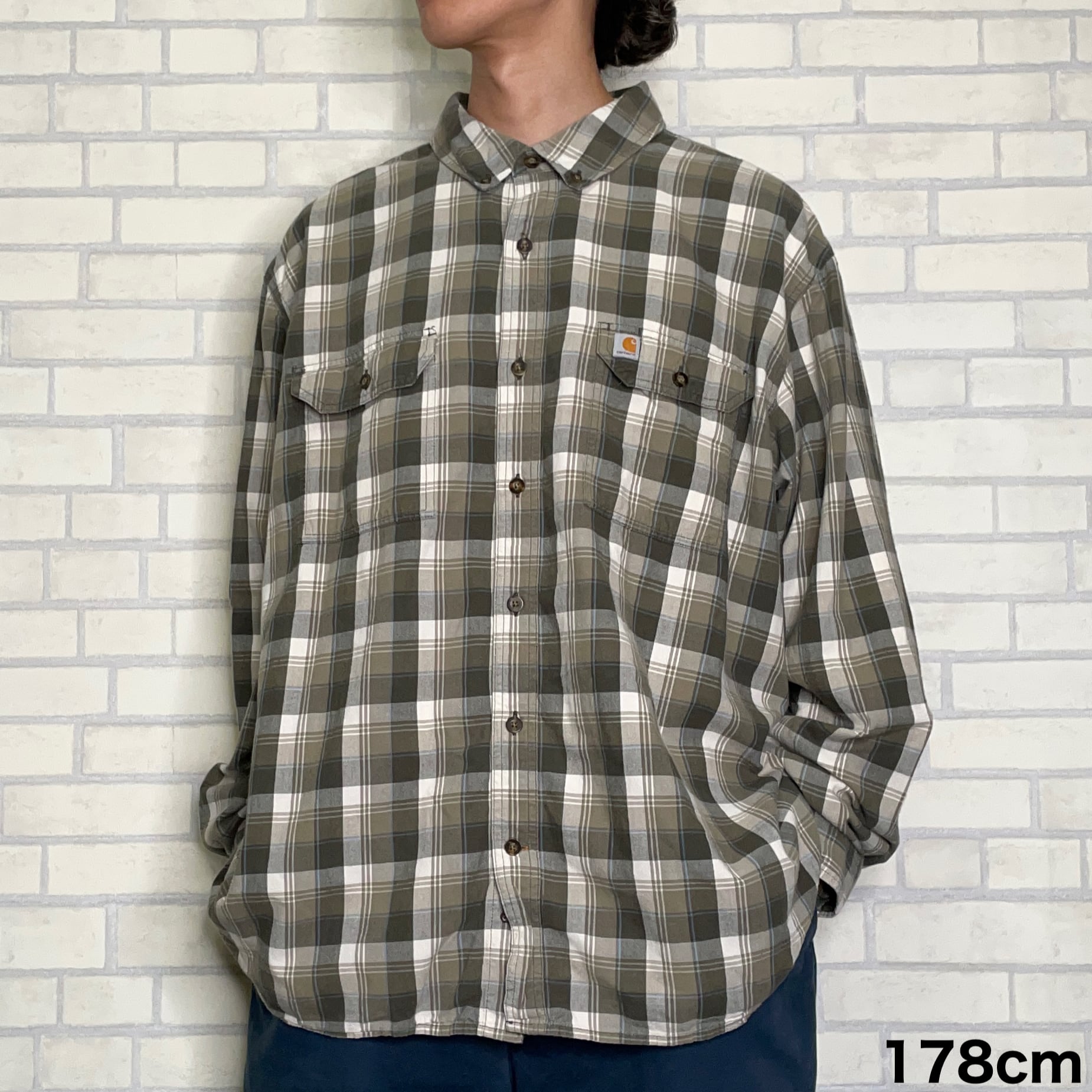 Carhartt チェック柄ヘビーネルシャツ XL Carhartt チェック柄ヘビーネルシャツ XL