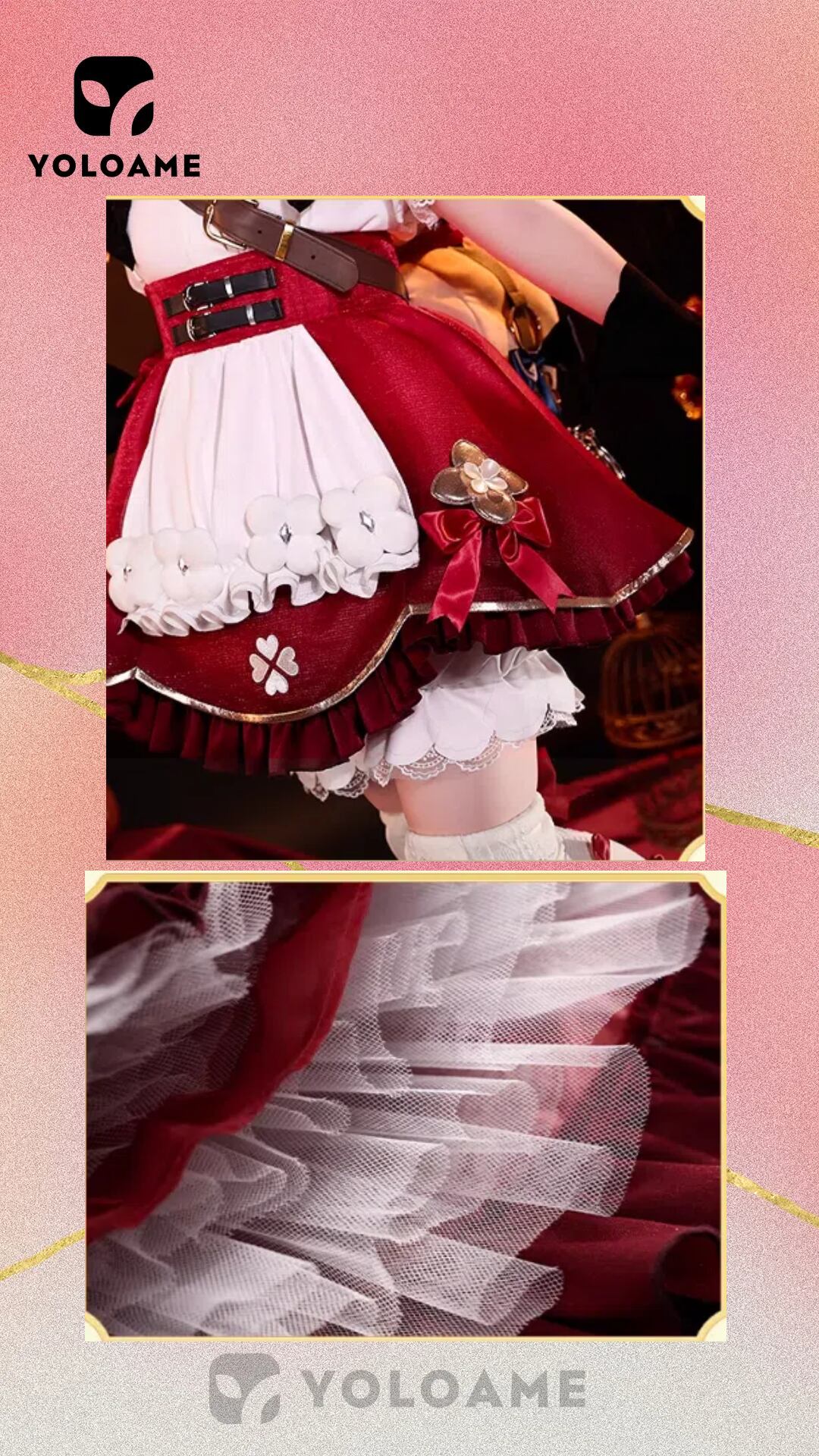 三分妄想 原神 クレー コスプレ 衣装 星燭に揺れる爛花 魔女 | YOLOAME
