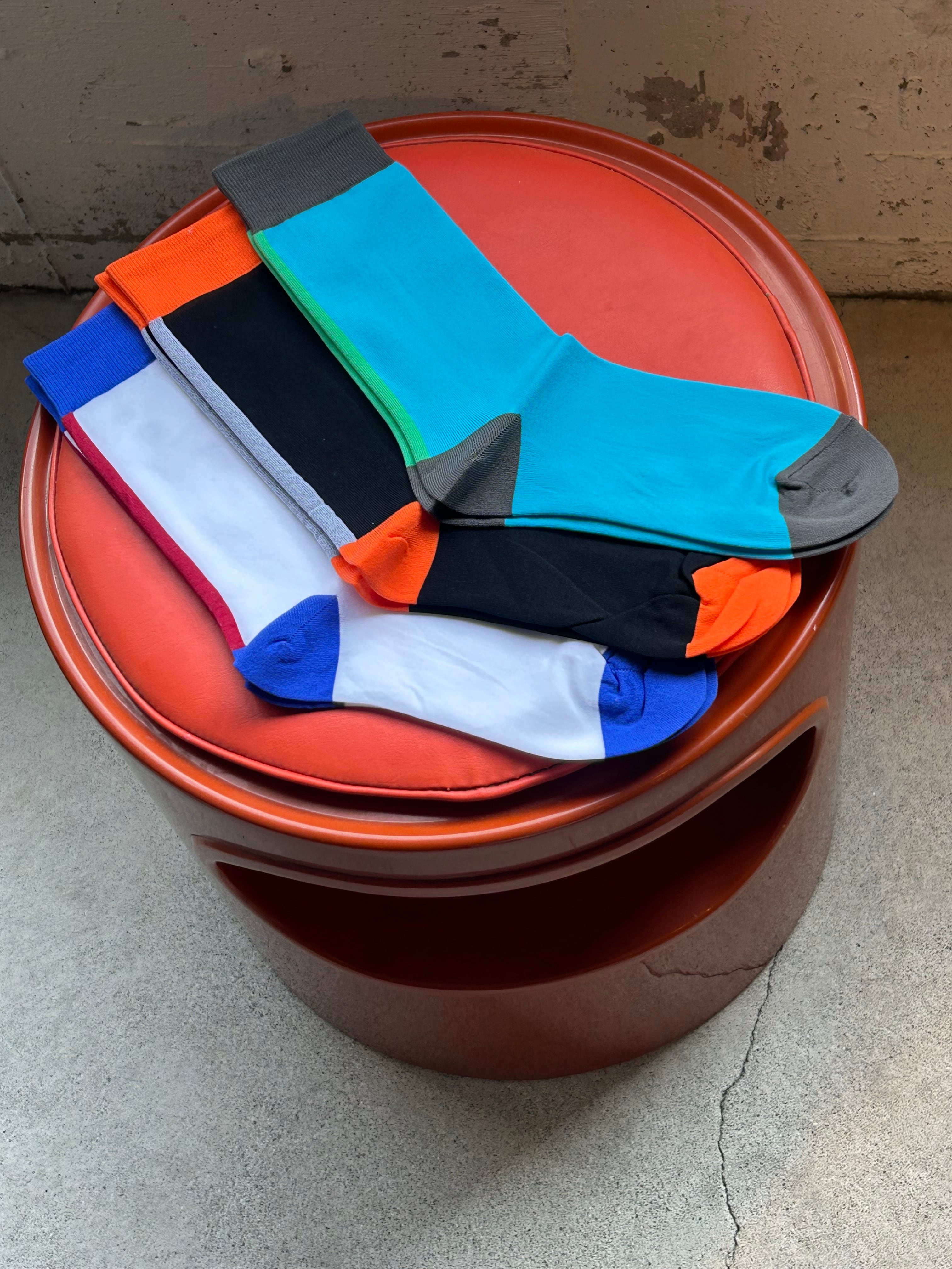 FAKUI backline color blocked socks