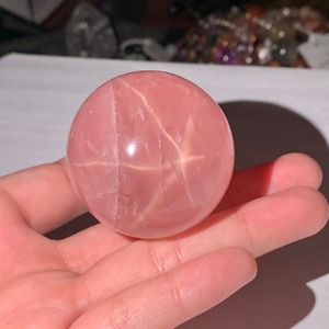 1.色合い綺麗なスターディープローズクォーツ たまご