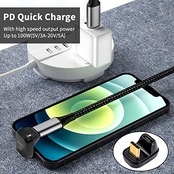 Duttek 40Gbps USB C U字型アダプター 100W 1個パック 180度角度付き USB Type C オスメス 延長コネクター USB Type-c U字アダプタThunderbolt 3/4対応 MacBook Air/Pro/ノートパソコン/携帯電話用