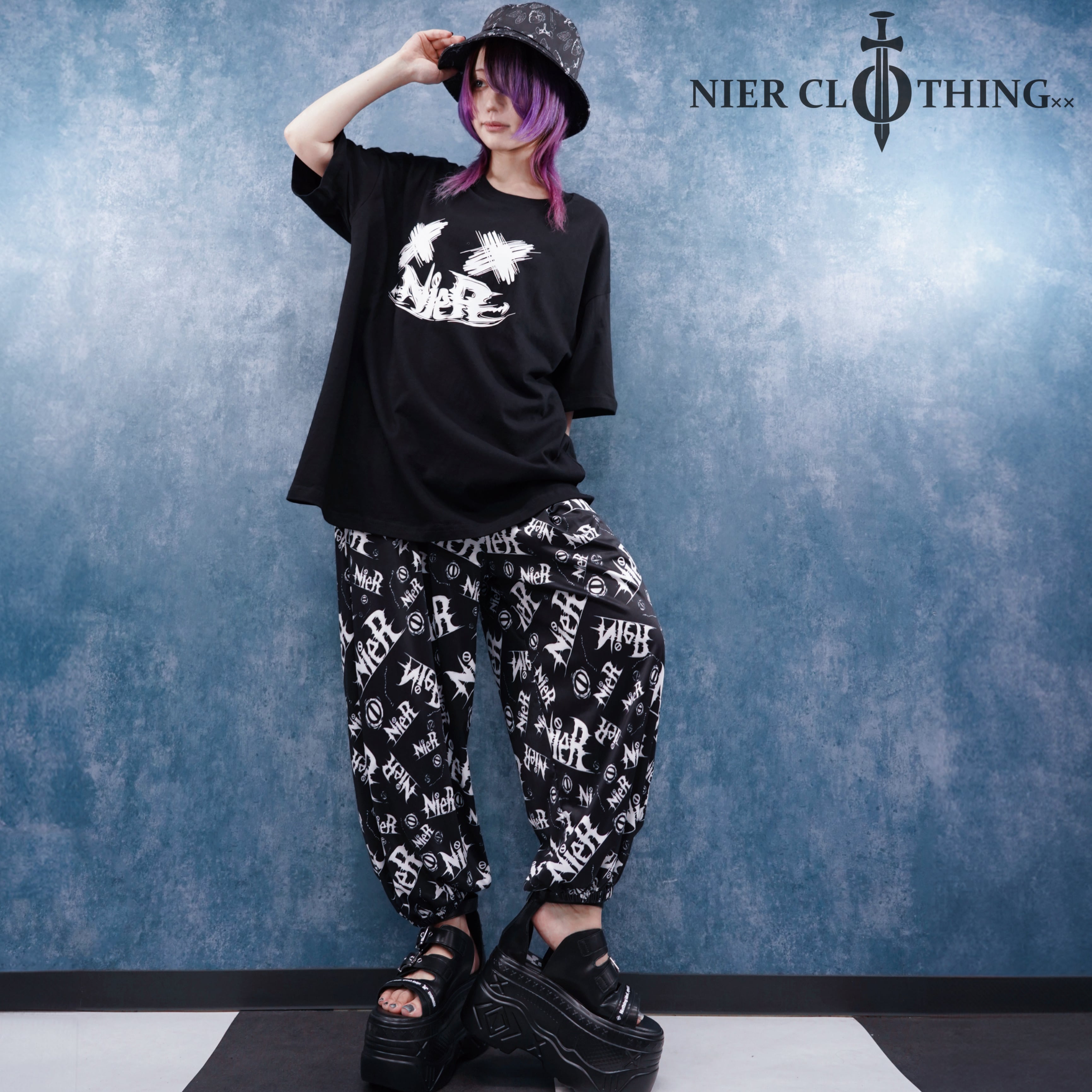 2nd day限定MEGA PRESENT》NIER LOGO総柄サルエルパンツ | NIER CLOTHING