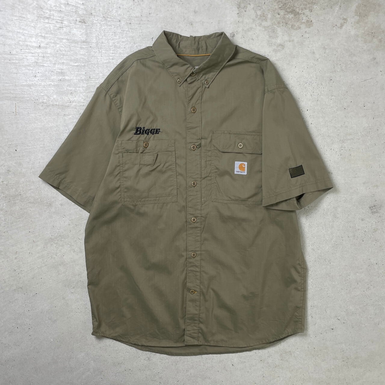 Carhartt カーハート FORCE 企業ロゴ刺繍 半袖シャツ メッシュライナー