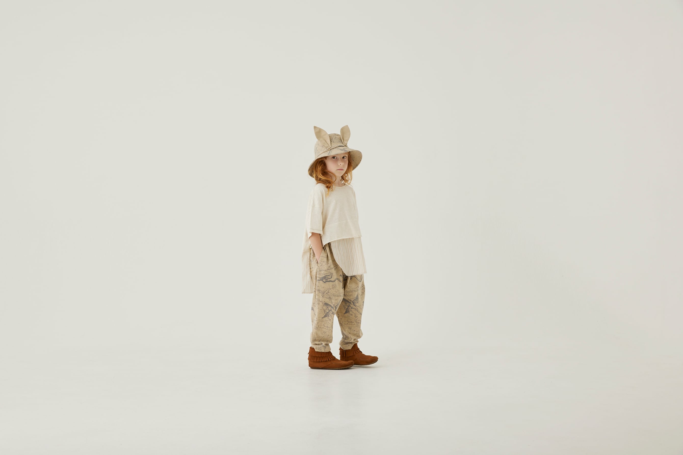 eLfinFolk(エルフィンフォルク)/ Grunge T-shirts/ ivory / 125cm | crecer