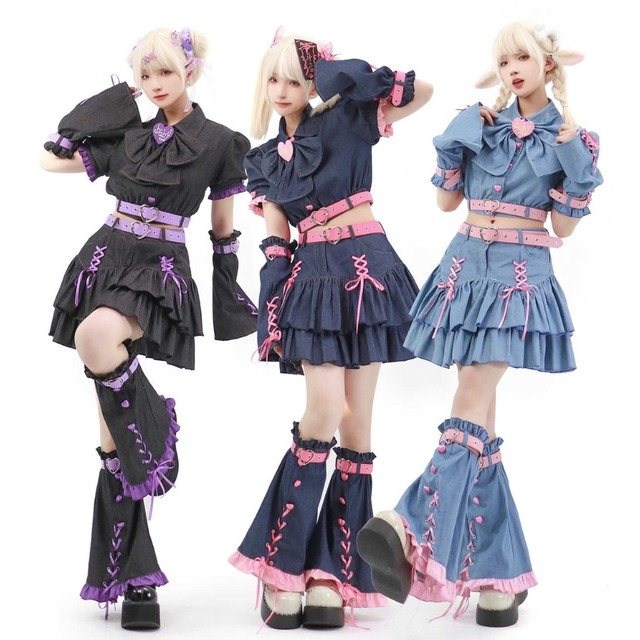 即納 アイドル衣装 4点セット ライブ 参戦服 イベント ステージ  Y2K