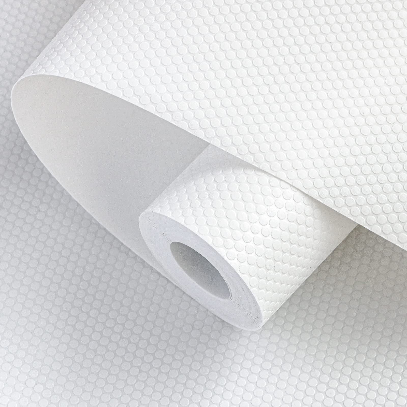 wohomuke 食器棚シート40x600cm シェルフライナー キッチンシート 透明 EVA製 保護シート 保護マット 滑り止め 防虫 抗菌 防カビ 収納シート キッチン 引き出しシート 冷蔵庫マット 本棚マット 自由裁断(ホワイト,40x600cm)