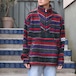 USA VINTAGE Timberland BORDER PATTERNED FLEECE HALF ZIP JACKET/アメリカ古着ティンバーランドボーダー柄フリースハーフジップジャケット