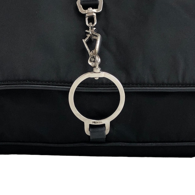 PRADA プラダ ショルダーバッグ ブラック フロントバックル トライアングルロゴ ナイロン ワンショルダーバッグ vintage ヴィンテージ オールド dwjuwu