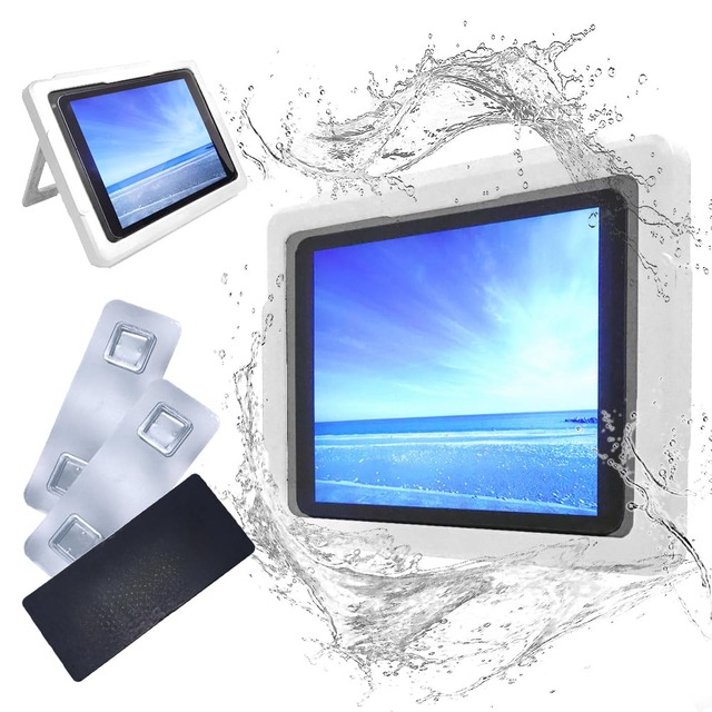 【極厚マグネット 賃貸】Teresa タブレット 防水ケース お風呂 iPad 壁掛け 11インチまで 説明書 2024年版 (ホワイト)