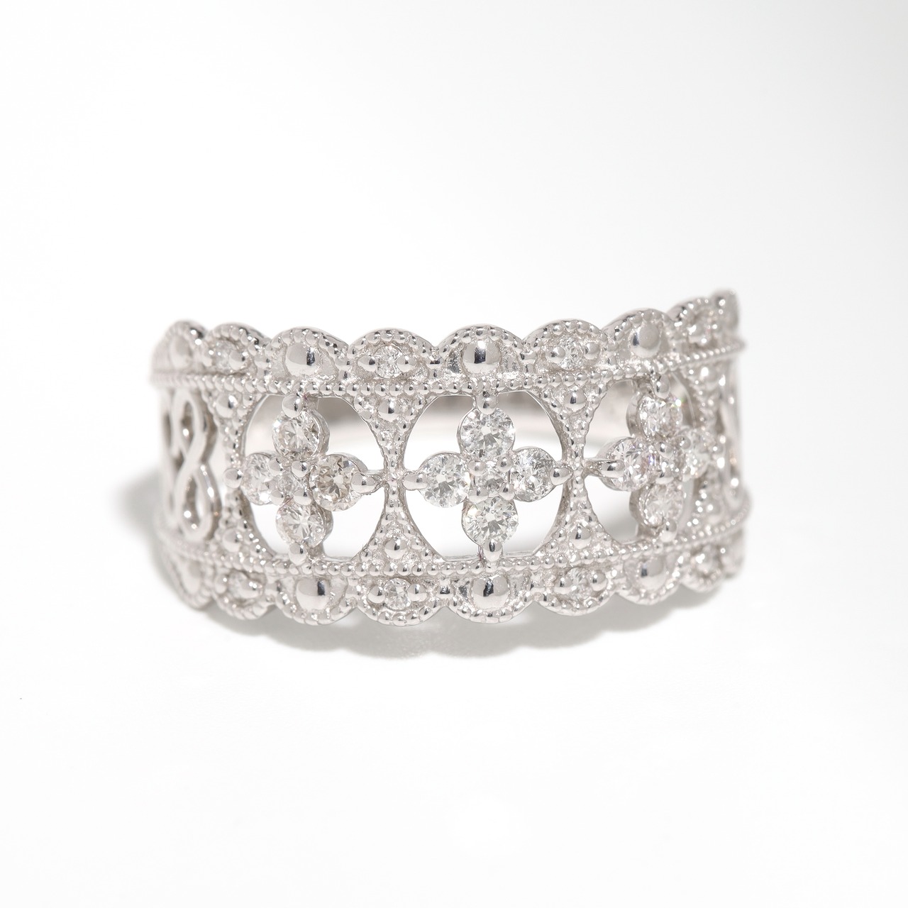 H&C ダイヤモンド デザインリング pt900 / 0.200ct / 0.050ct