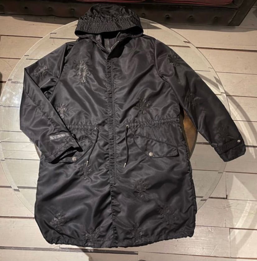 CHROME HEARTS クロムハーツ ナイロン セメタリー クロス パッチ コート ジャケット