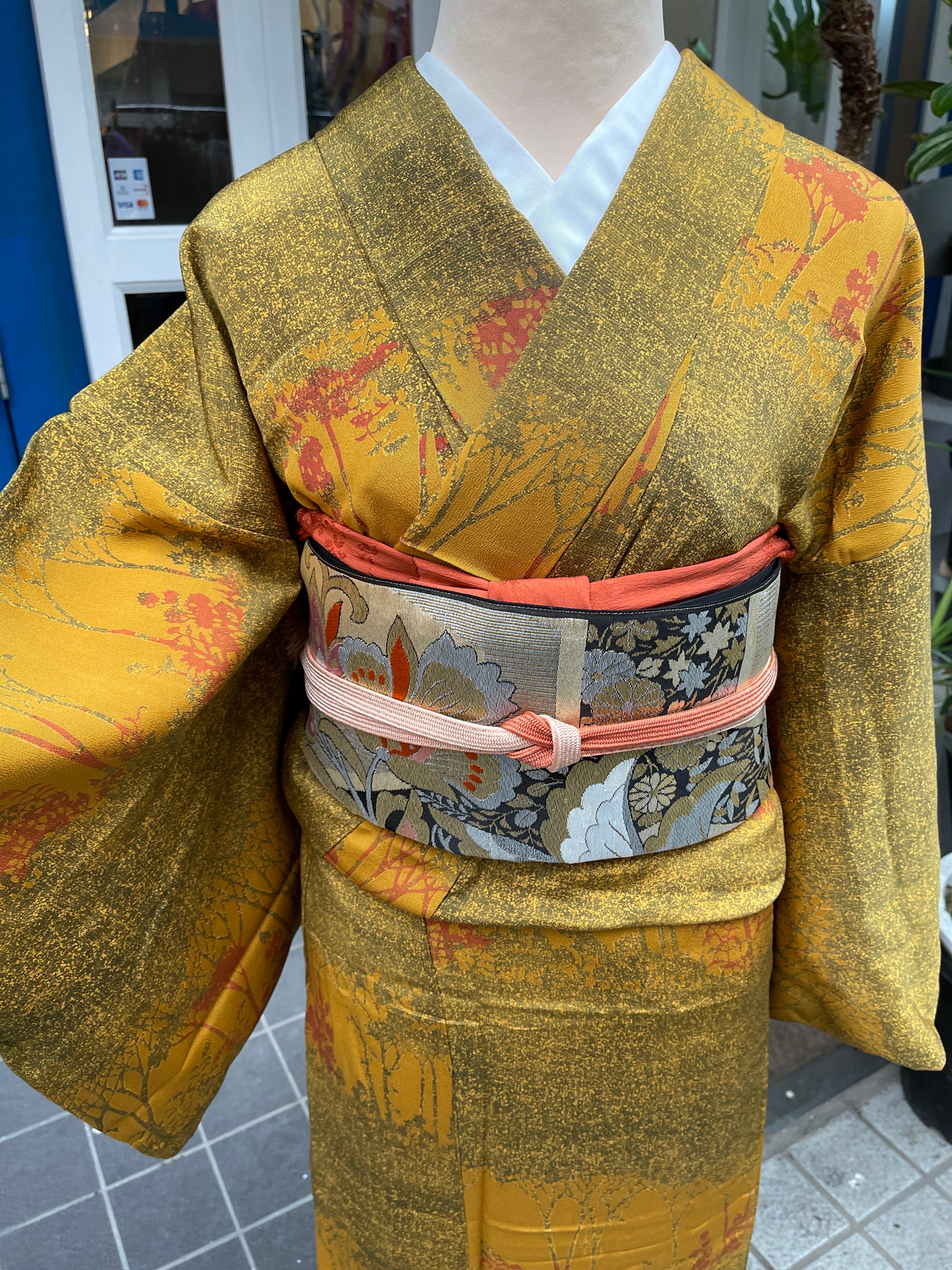 小紋 ウール 洗える着物 | アンティーク着物 侘びすけ wabisuke モダン