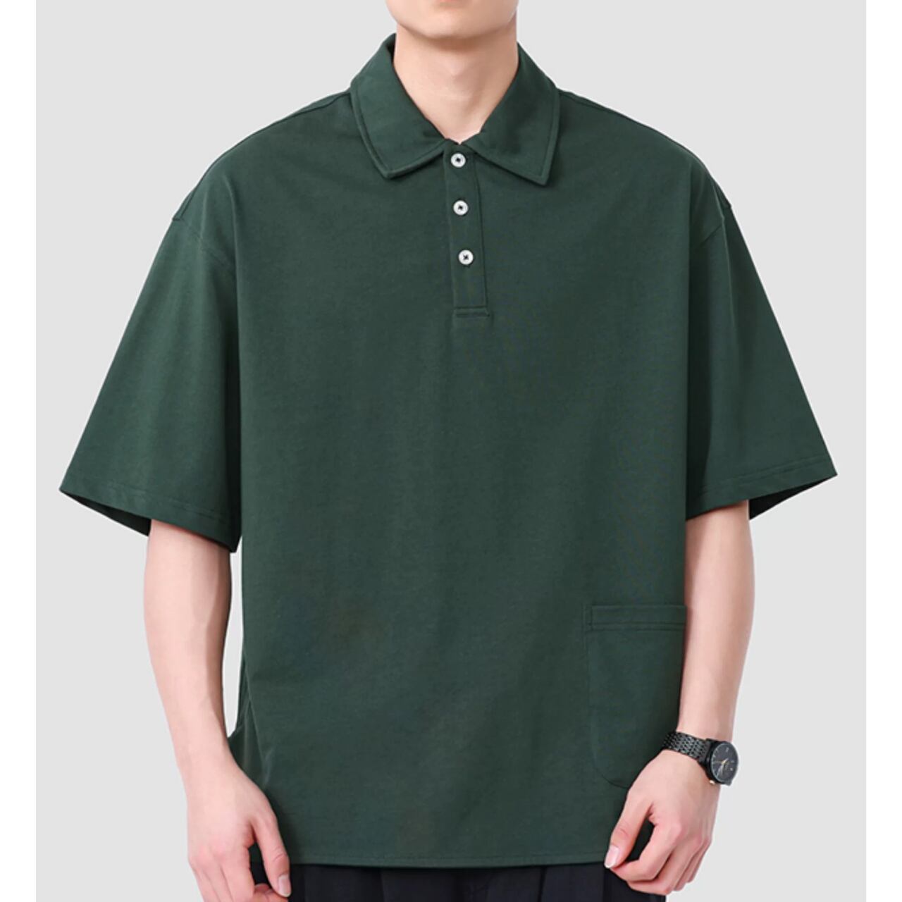 サイドスリット パッチポケット付き ポロシャツ 00236