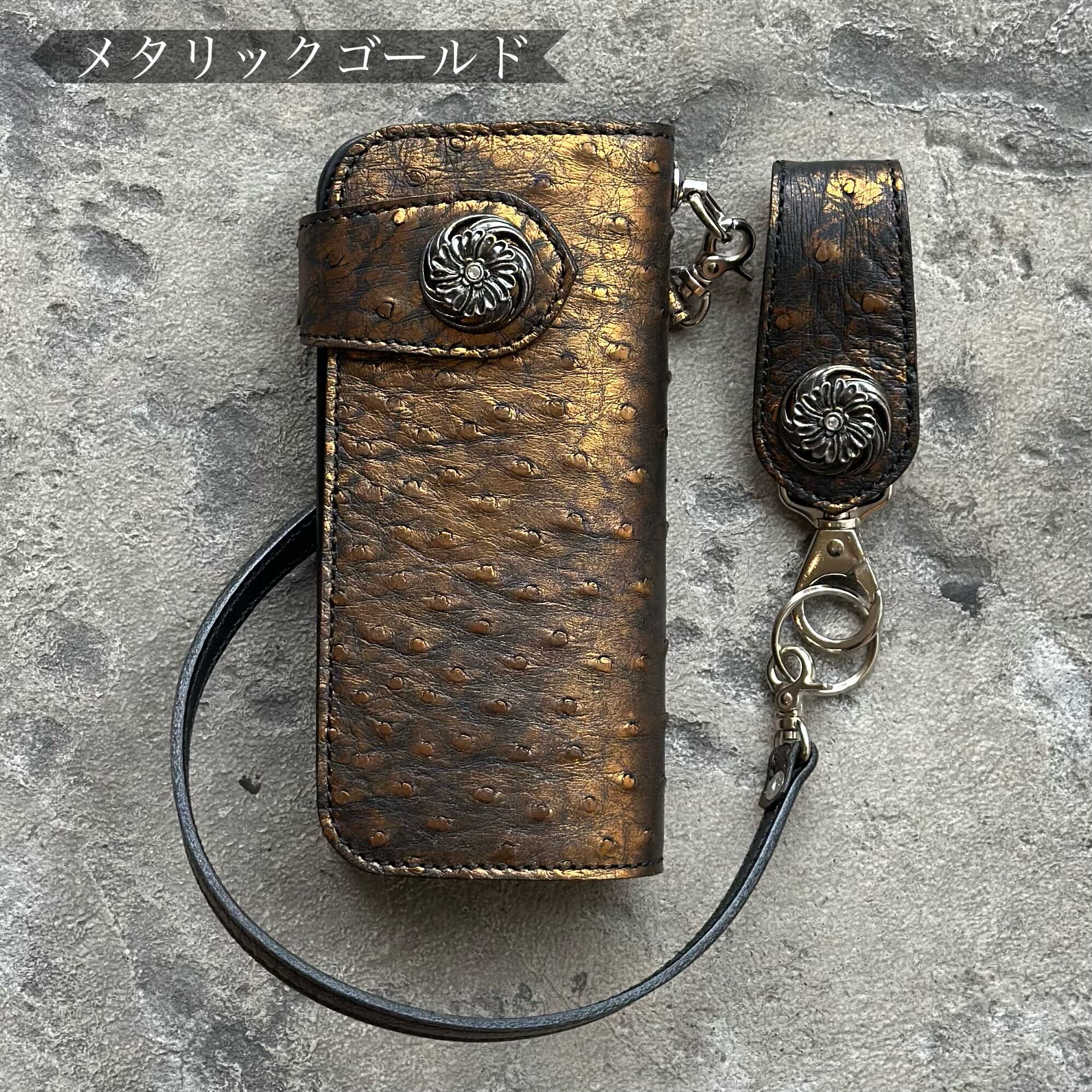 限定商品】ライダースウォレット アリゾナフローラル オーストリッチ  