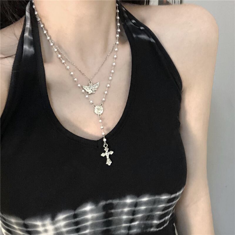 GIVENCHY】ブルービジュー シャンデリア風 ペンダント ネックレス 