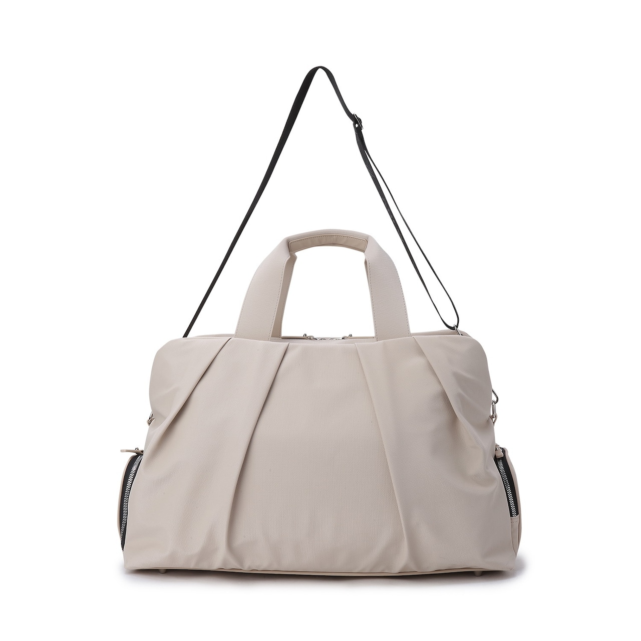 SHIRRING BOSTON BAG [サイズ: F(AGEUUBB03BEF)] [カラー: BEIGE]