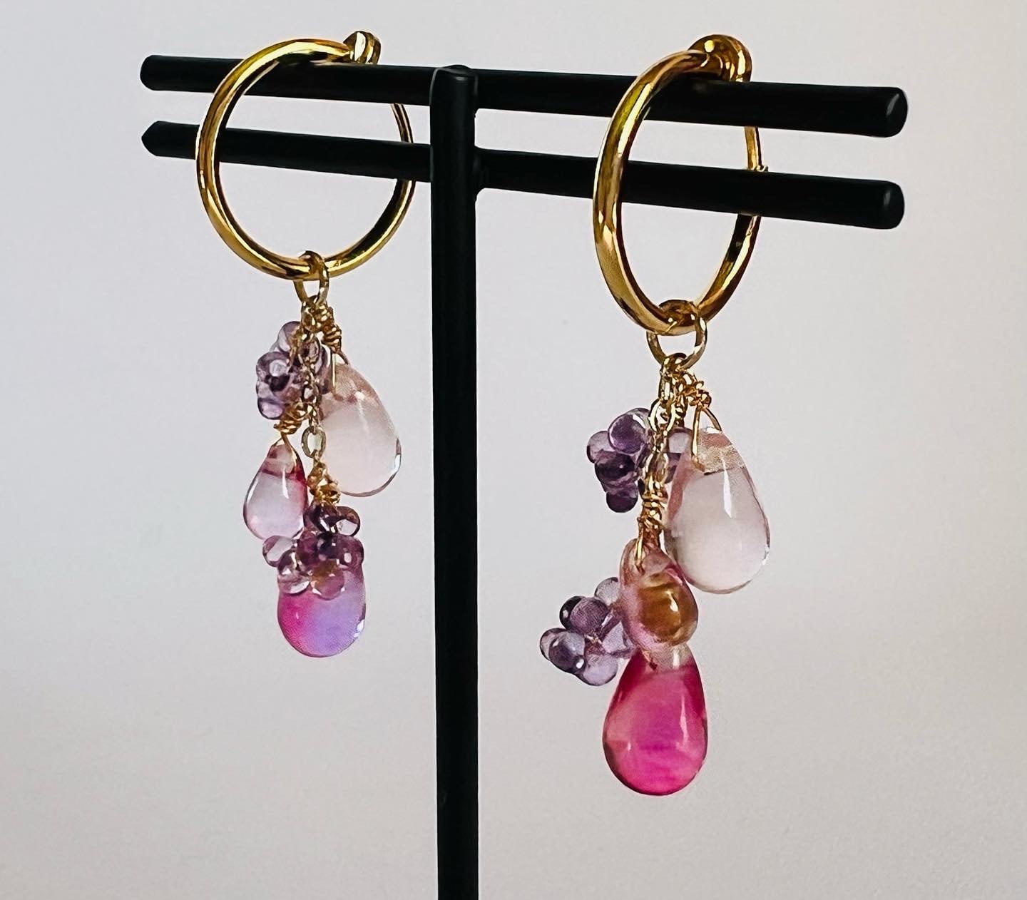 チェコビーズベルフラワー＊イヤリング／ピアス | KIKI collection