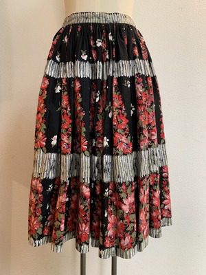 1950's Print Gather Skirt
