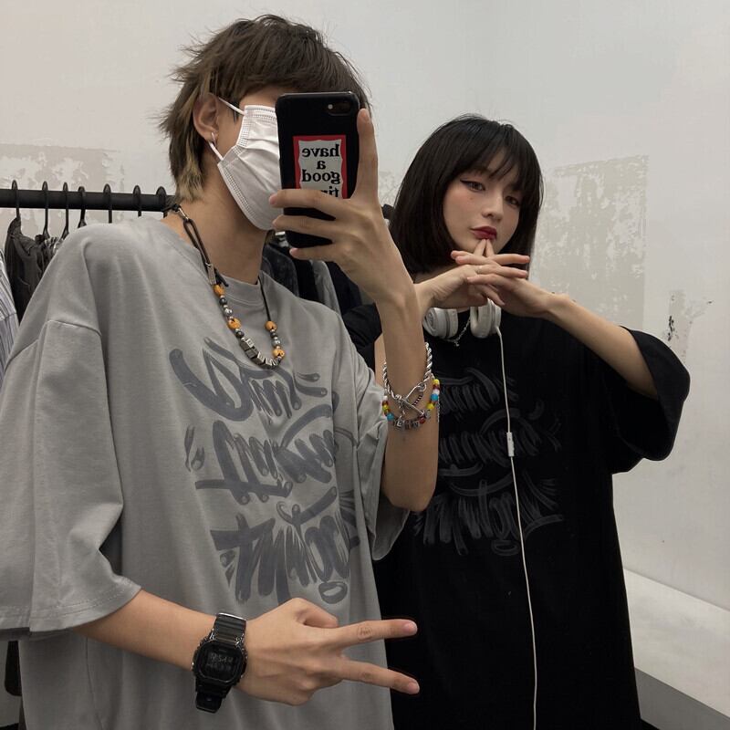 プリントTシャツ スタンダードダークルーズレディース レトロ 大きめサイズ ケッペル27860185451