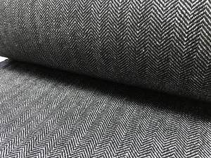 厚地　ウールリネン　ヘリンボン