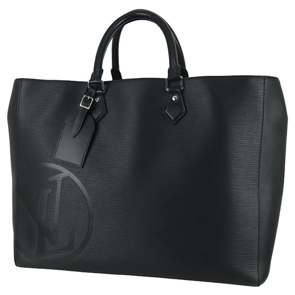 Used LOUIS VUITTON ルイヴィトン グランサック エピ イニシャル LVサークル ノワール トートバッグ ハンドバッグ 超美品