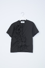 Multi ribbon short sleeve top