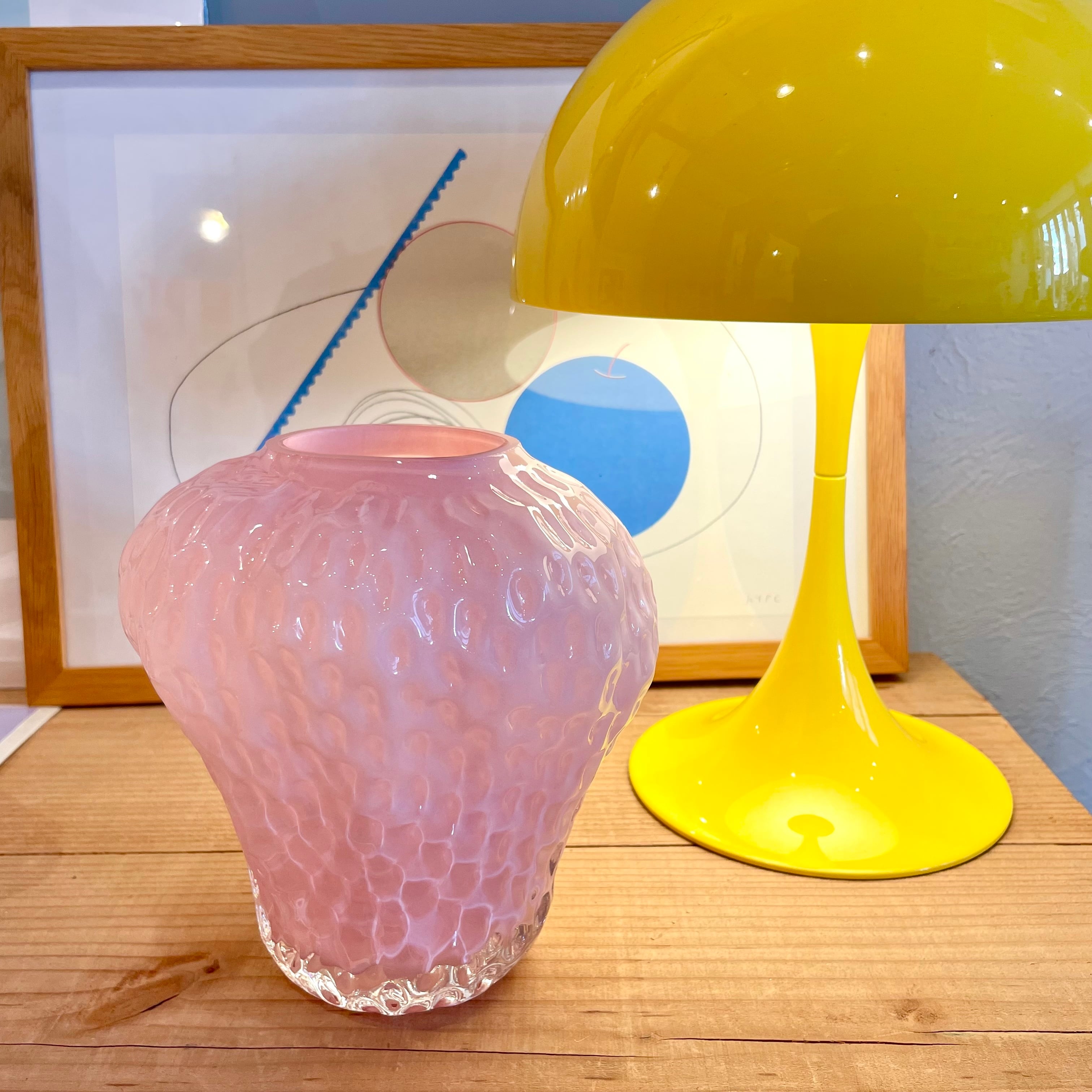 Strawberry Glass Vase ガラス ストロベリーベース 花瓶 フラワー