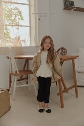 韓国子供服 / 26Autumn / 〖取寄〗Melikey / モモ フリルバーバリー / 女子服 *XS~JM*
