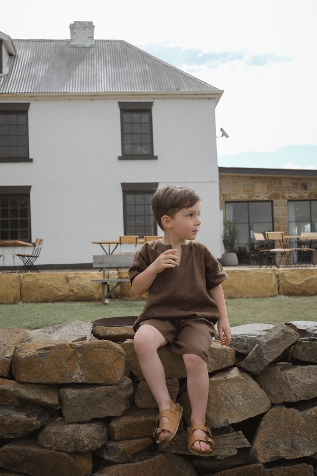 《即納》son and daughter / Yoko Linen Jumpsuit