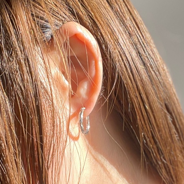 Mini hoop pierced earrings