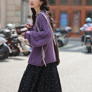 cable-knit oversized sweater J00056