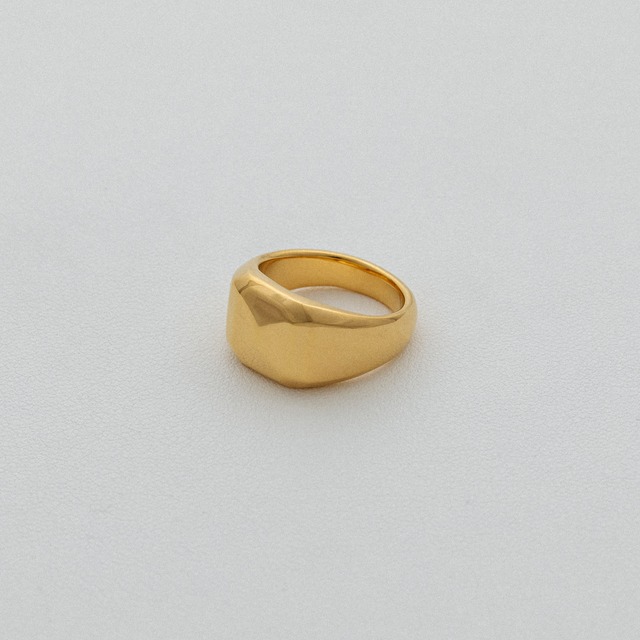 Stone cut ring medium Gold