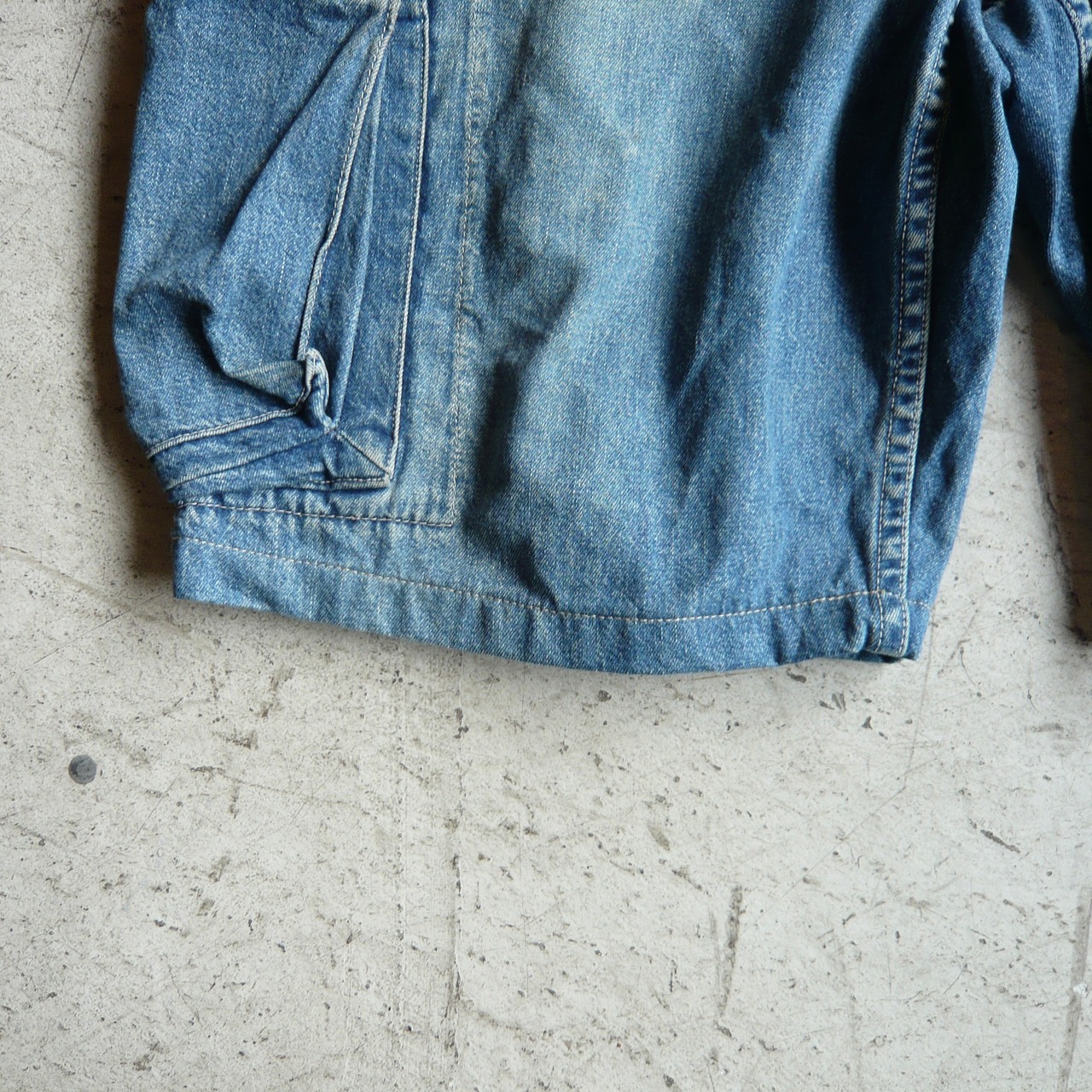 1990s RRL デニムカーゴパンツ ショーツリメイク 三つ星タグ W34