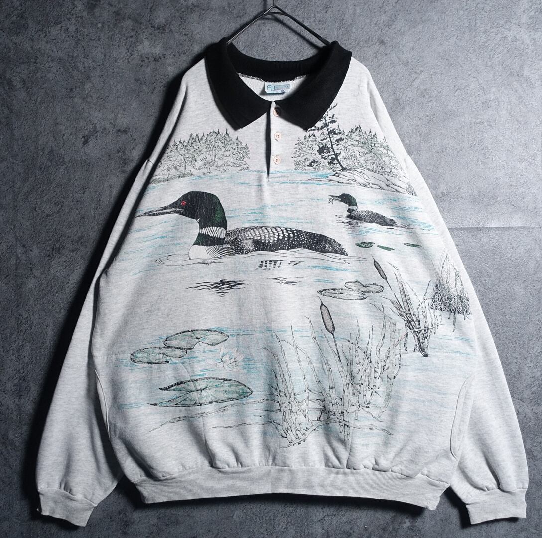 "ART UNLIMITED" Duck double-sided print sweat