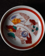 小皿　扇面図　/　明治〜大正期