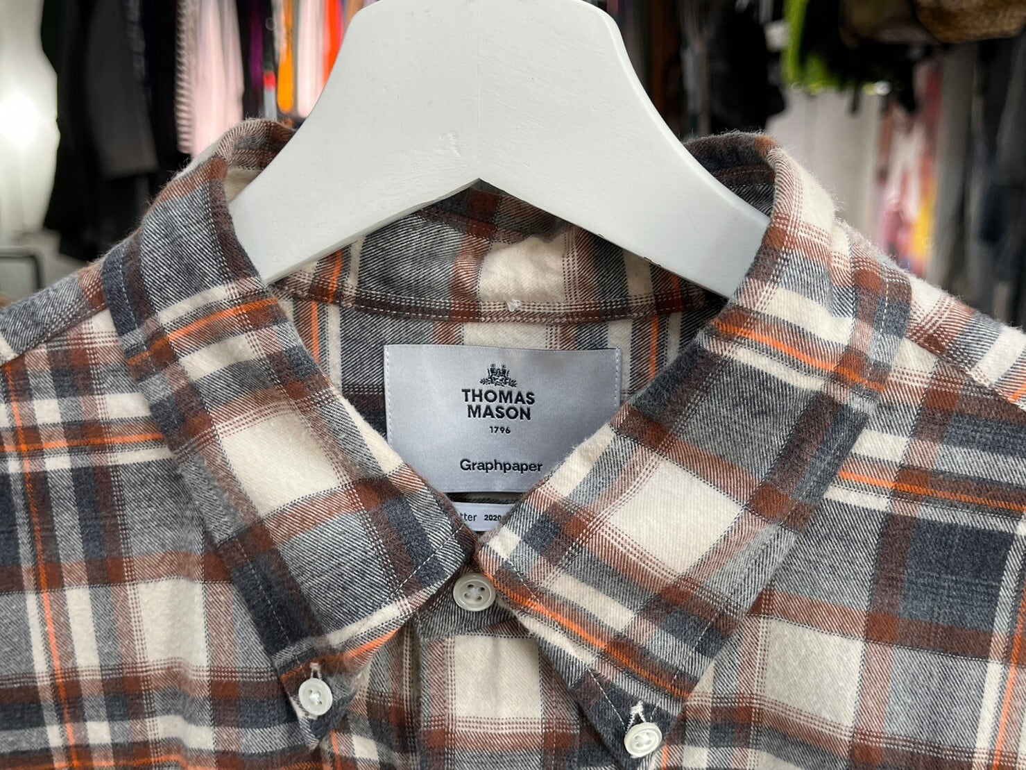 サイズ3！ 固けれ Graphpaper × THOMAS MASON ストライプシャツ 