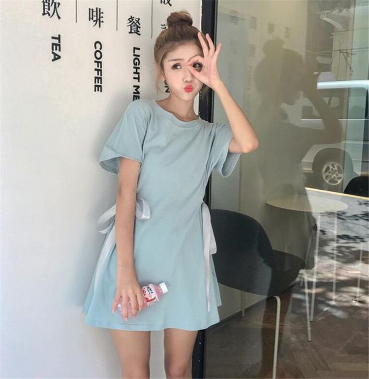 新色追加/CHIC気質/おしゃれな/トレンド/新品/小さい新鮮な/Tシャツ/ワンビース