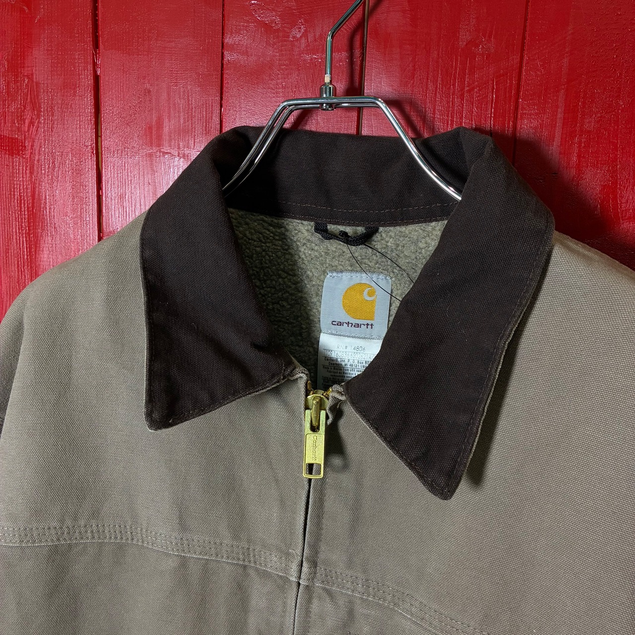 00s メキシコ製Carhartt C61 リッジコート　ベージュ系　ダックジャケット　カーハート