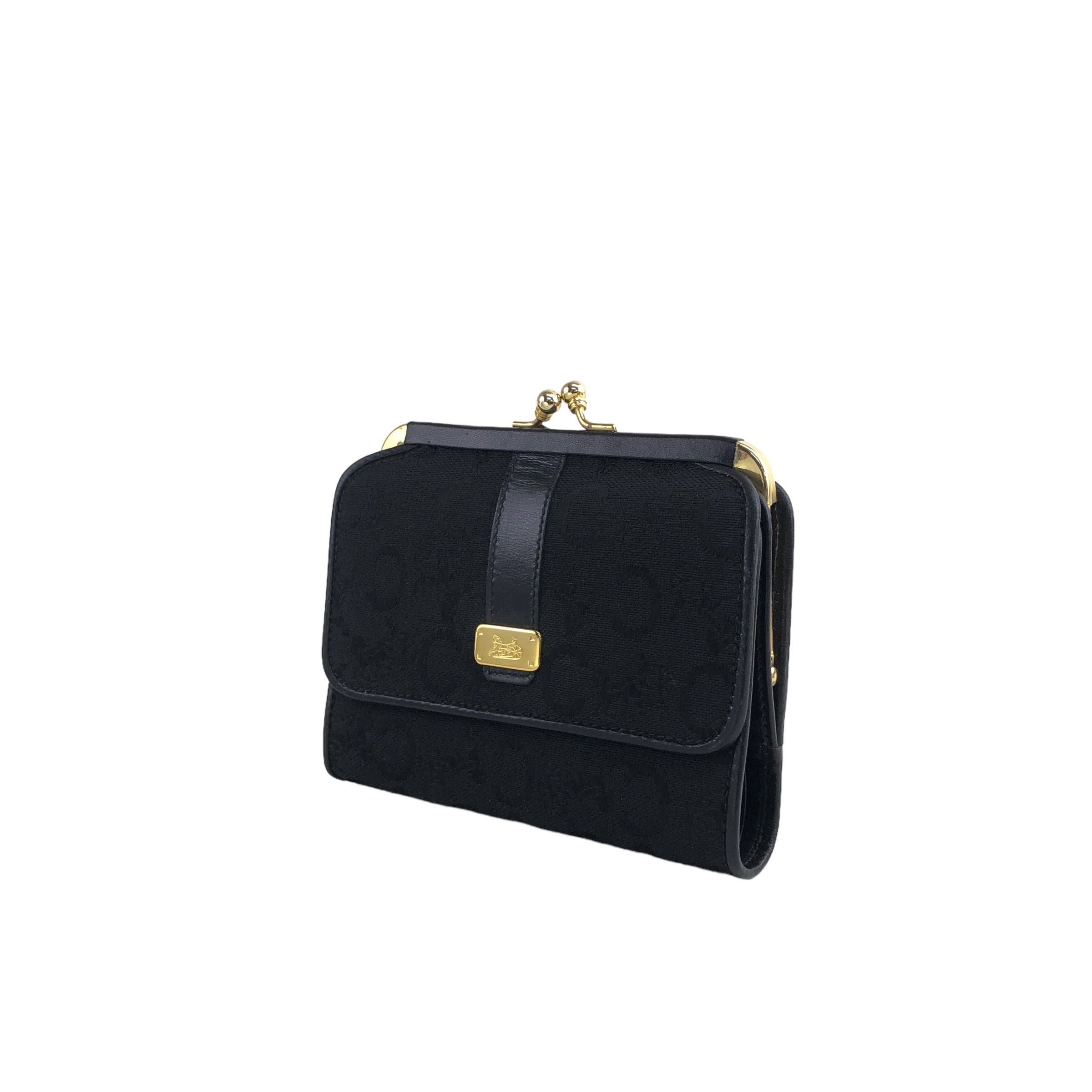 CELINE セリーヌ 馬車 ホースキャリッジ 財布 ブラック ジャガード