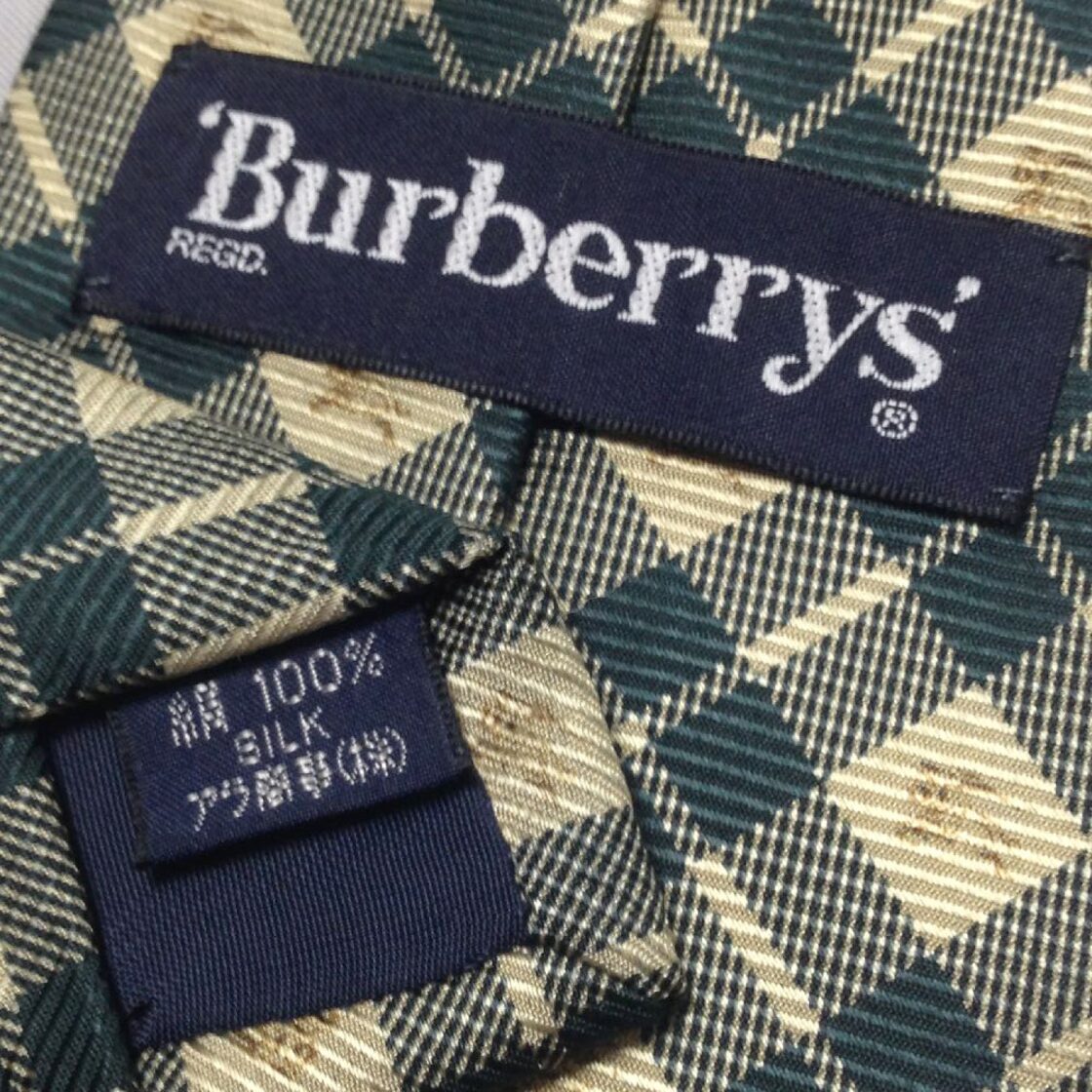 バーバリー Burberry 美品 未使用品 微光沢 ネクタイ シルク100 